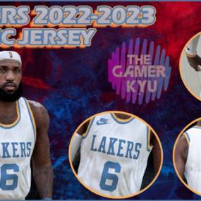 NBA 2K22 Los Angeles Lakers Classic Jersey for 2022-2023 Season by Kyu